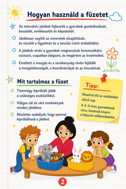 Interaktív játékok az óvodában — belső oldal