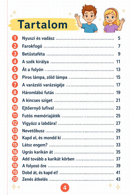 20 mozgásos és sportjáték — belső oldal